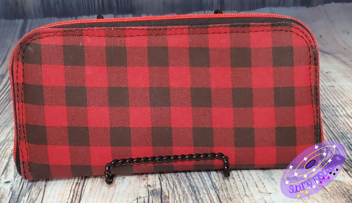 Buffalo Plaid Classic Zip Around Wallet