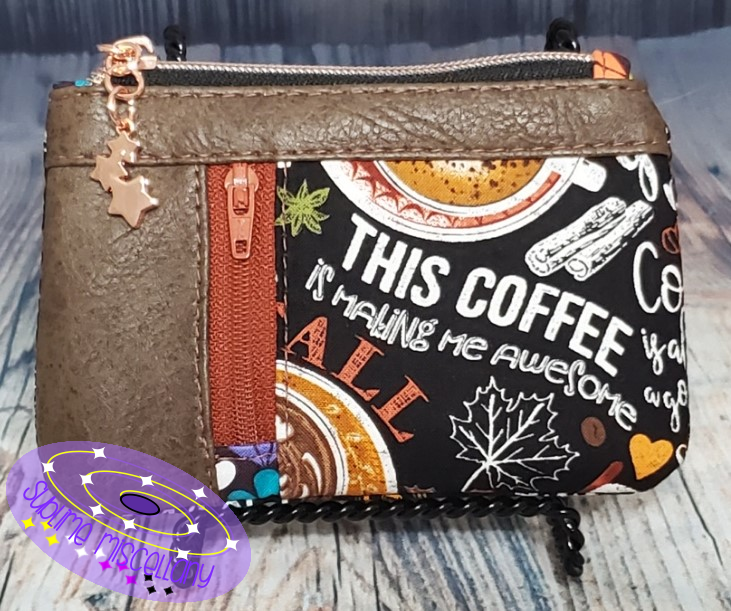 Coffee Mini Zippy Clutch