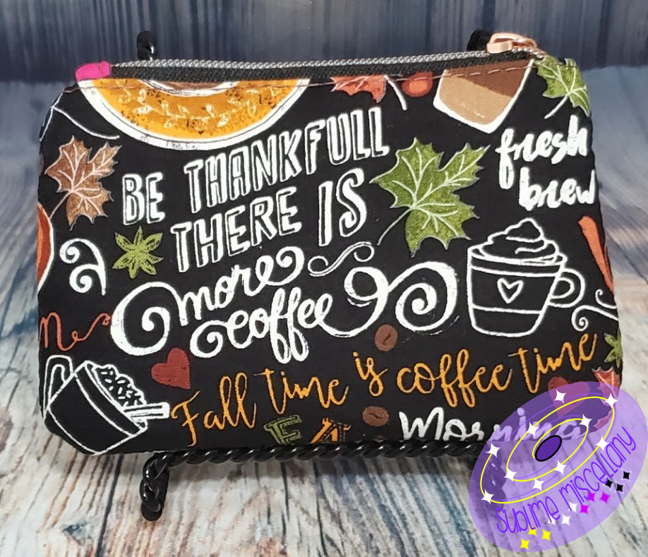 Coffee Mini Zippy Clutch